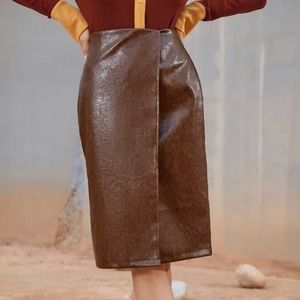 Faux Leather Skirt